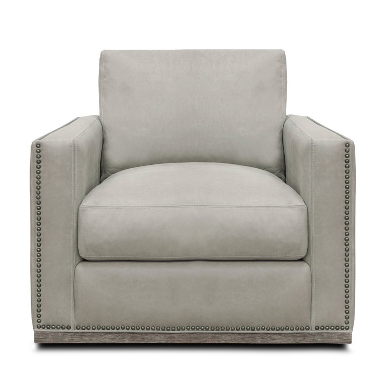 Eleanor Rigby Malibu Leather Swivel Armchair Wayfair